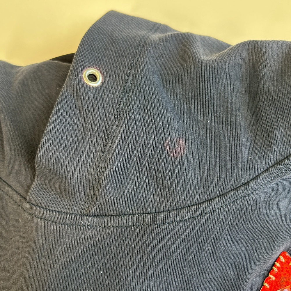 Polo Ralph Lauren Womens Size M Navy Blue Colorblock Patch Hoodie Sweatshirt - Picture 6 of 6